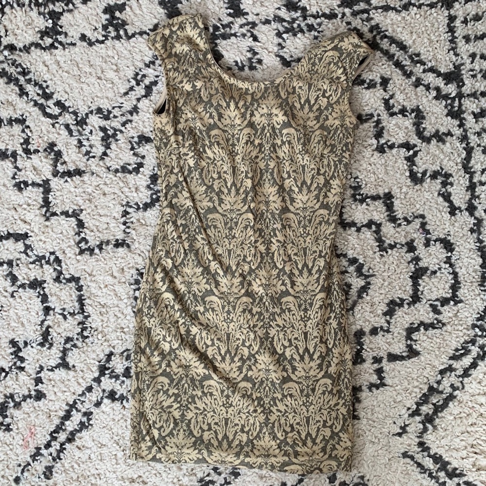 Gold bow back dress